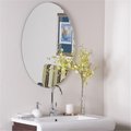 Decor Wonderland Decor Wonderland SSM3002 Frameless Oval Scallop Beveled Mirror SSM3002